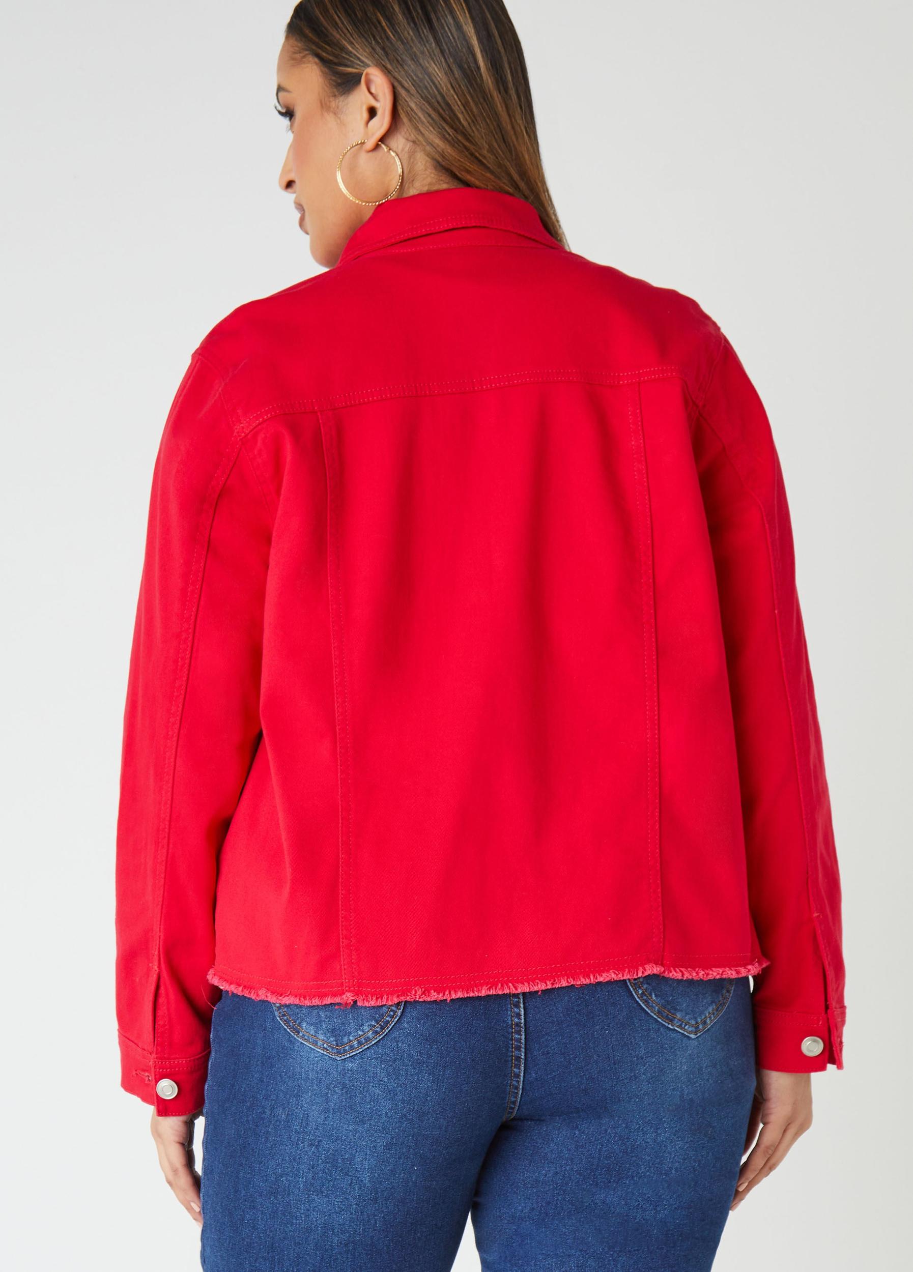 Frayed Denim Jacket Product Image