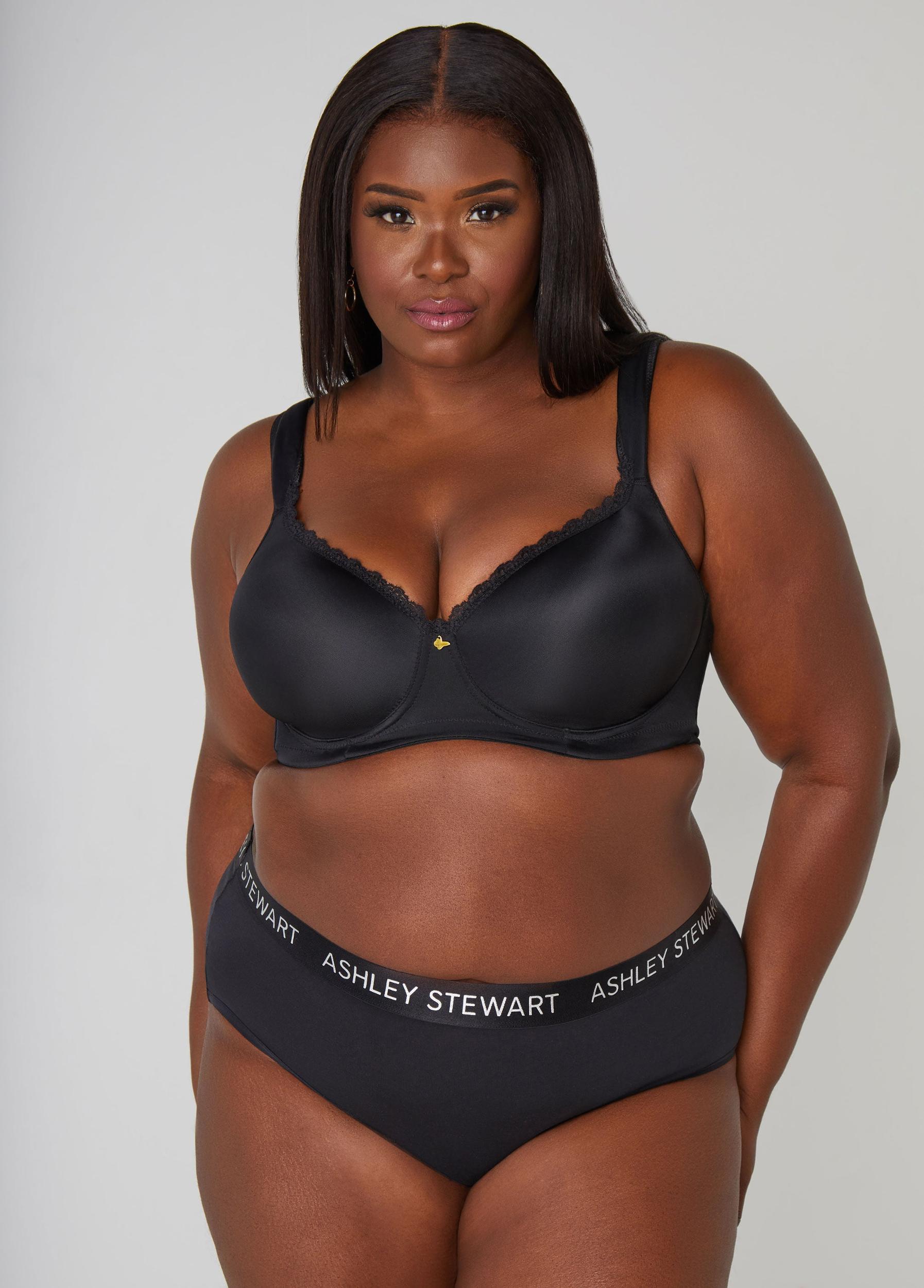 Plus Size Stretch Cotton Hipster Panties Ashley Stewart Product Image