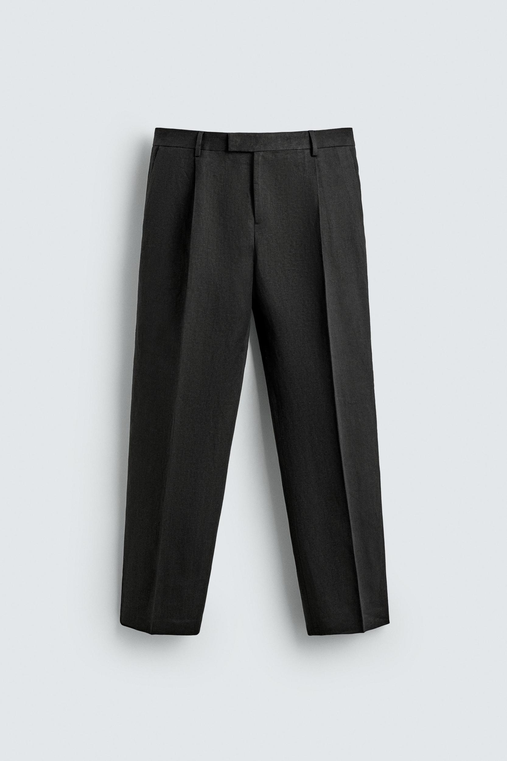 100% LINEN TWILL SUIT PANTS AARON LEVINE X ZARA Product Image