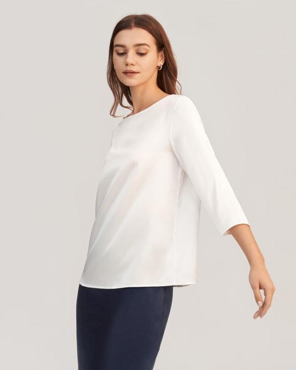 LILYSILK Casual Green Blouse | Silk Plain Business | 100 Mulberry Silk Shirt Women Soft Skin-Friendly Comfortable Product Image