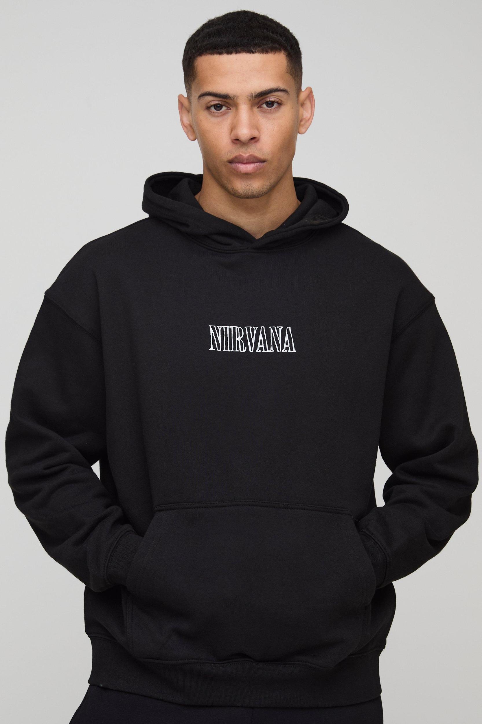 Oversized Nirvana License Printed Hoodie | boohooMAN USA Product Image