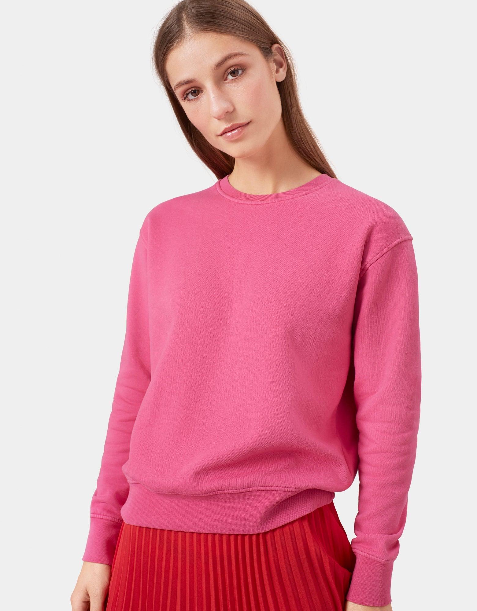 Women Classic Organic Crew - Magenta Blaze Product Image