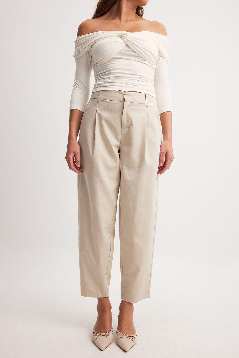 High Waist Barrel Leg Pants Product Image