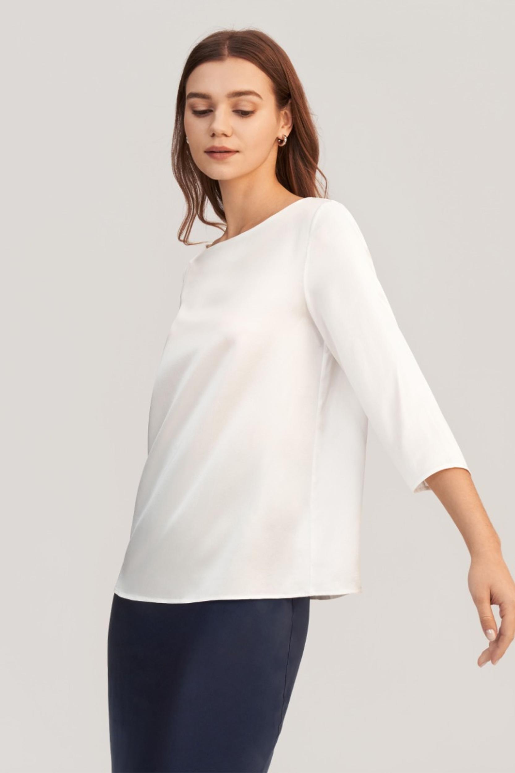 LILYSILK Casual Green Blouse | Silk Plain Business | 100 Mulberry Silk Shirt Women Soft Skin-Friendly Comfortable Product Image