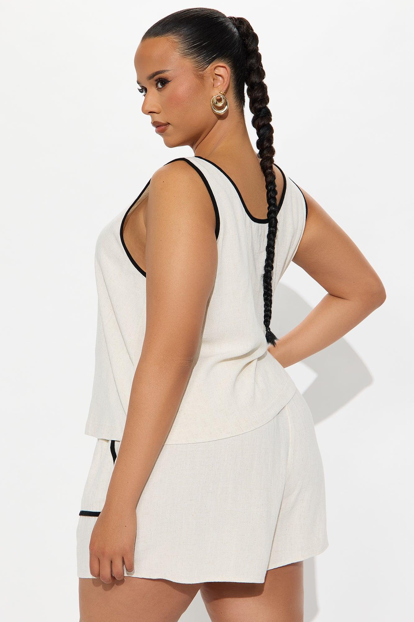 Linen Breeze Short Set - Natural Female Product Image