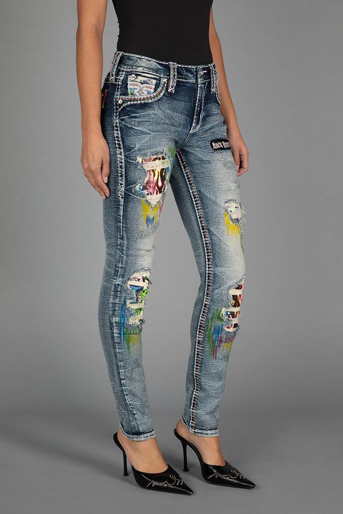 Harlow Mid-Rise Skinny Jeans Product Image