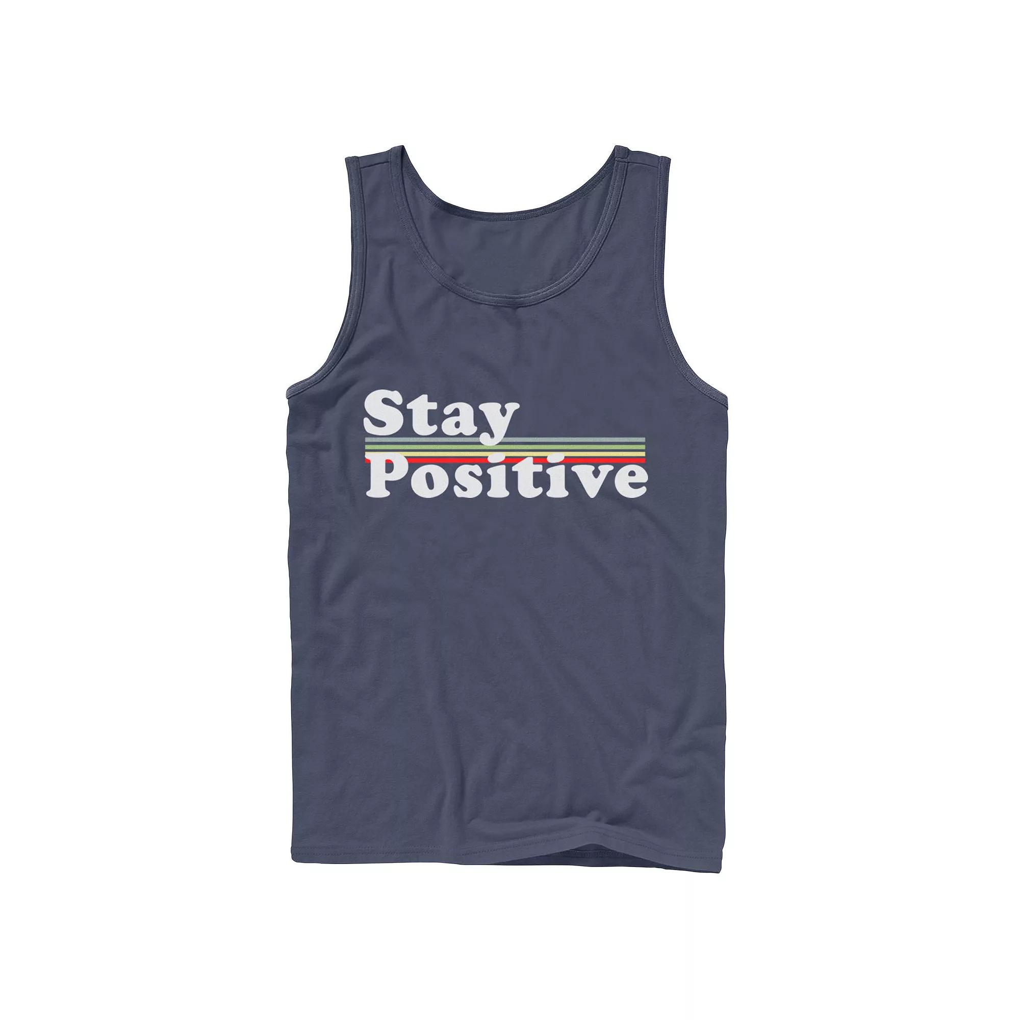 Men's Fifth Sun Stay Positive Rainbow Tank Top,  Product Image