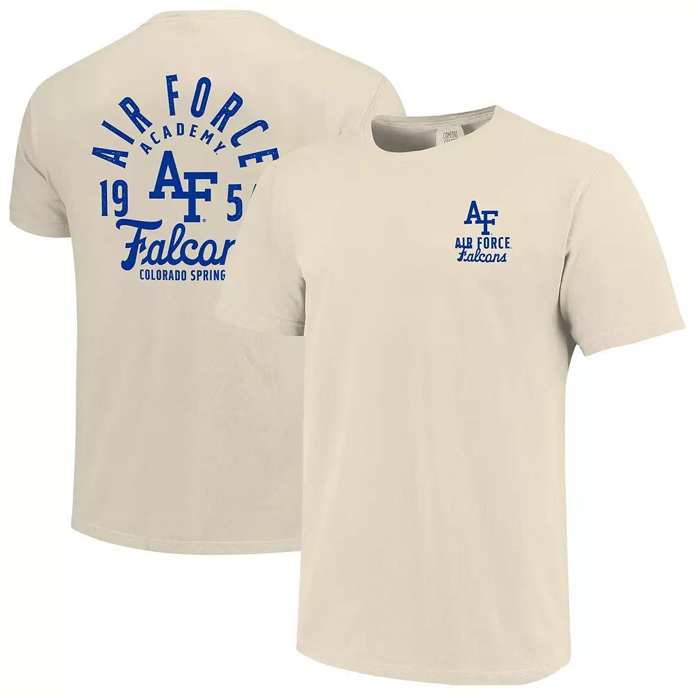 Men's Cream Air Force Falcons Comfort Colors Mascot Overlay T-Shirt,  Product Image