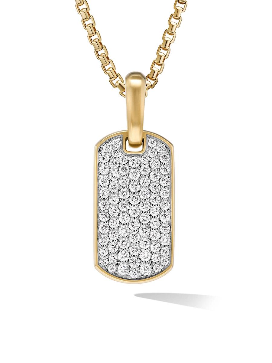 Mens Chevron Tag in 18K Yellow Gold Product Image