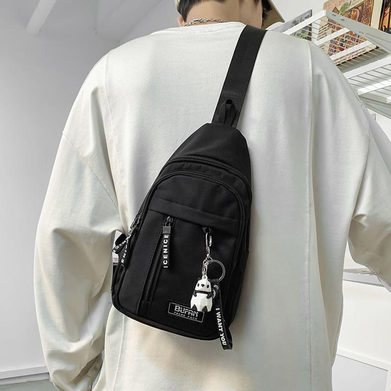 Lightweight Lettering Zip Sling Bag Product Image