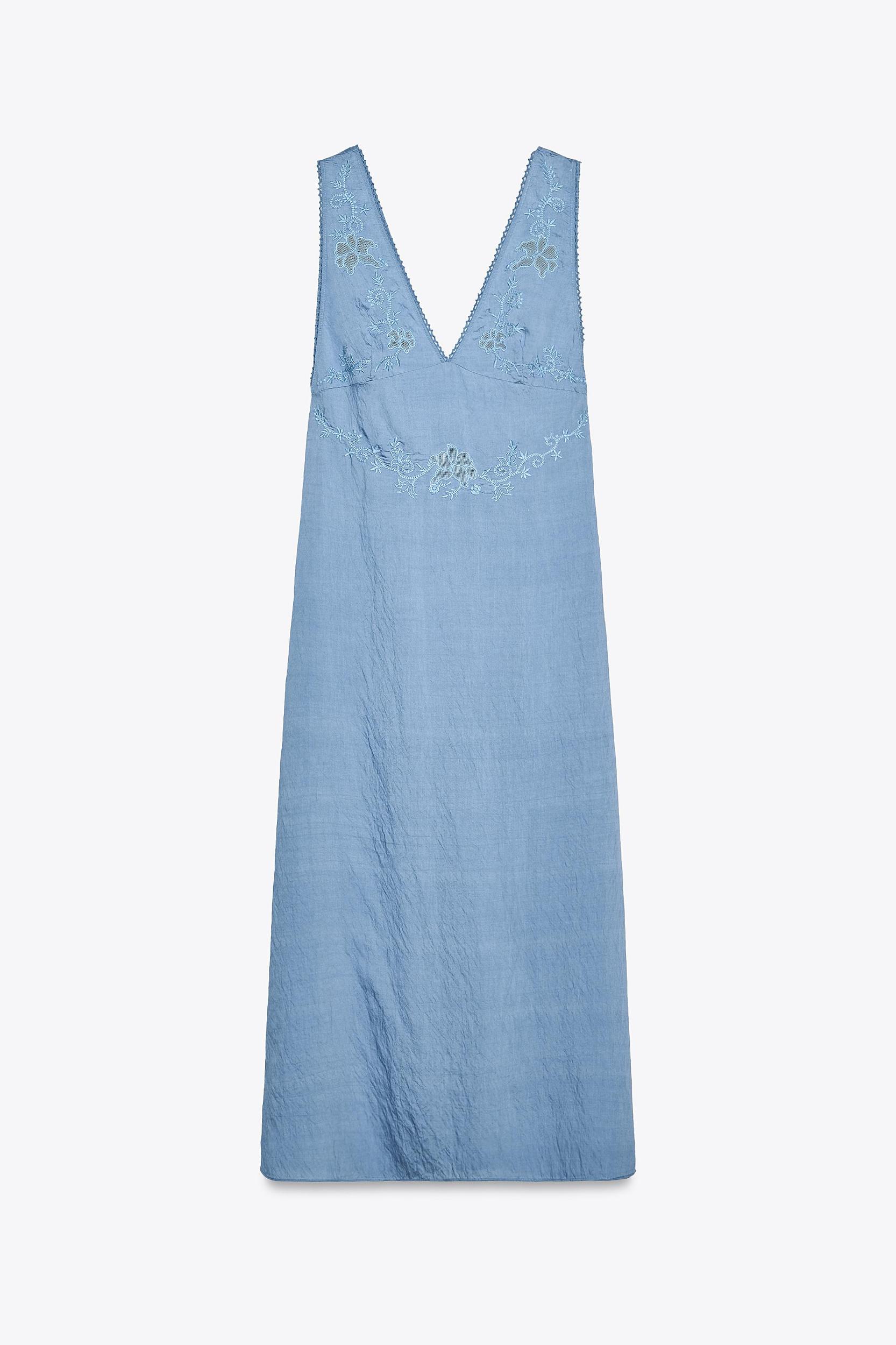 EMBROIDERED MIDI DRESS Product Image