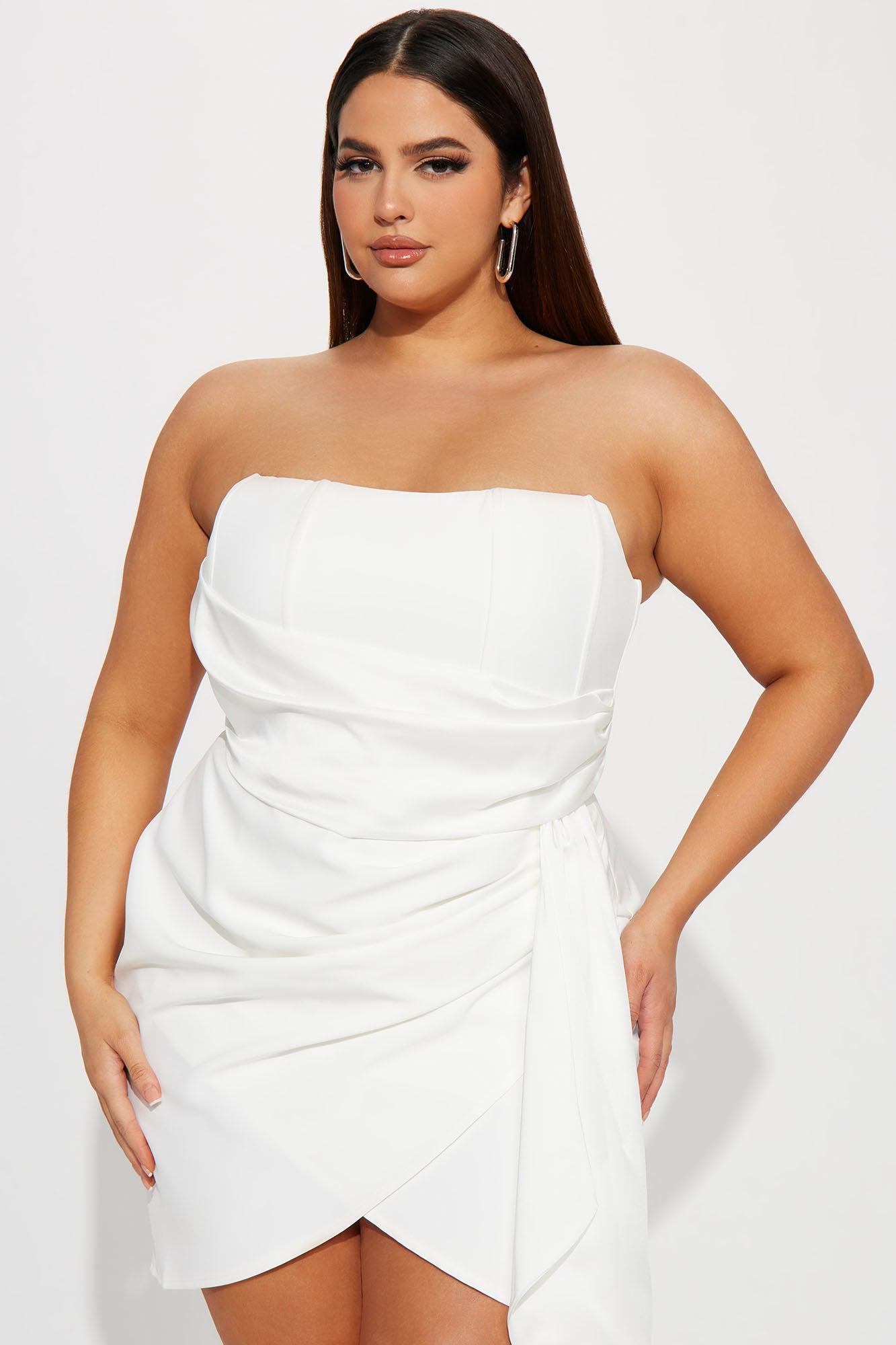 Evermore Elegance Mini Dress - White Product Image