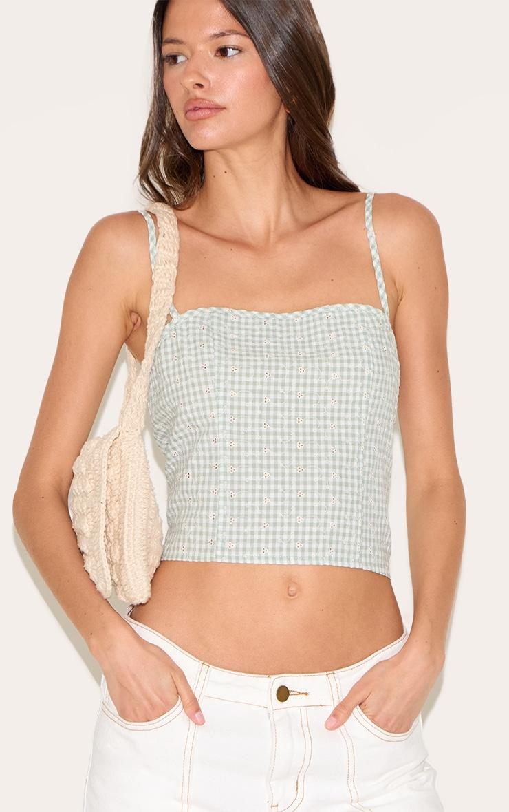 Sage Broderie Cami Product Image