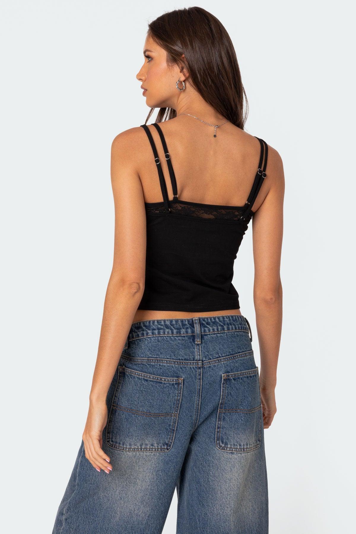 Carnation Lacey Layered Tank Top Product Image