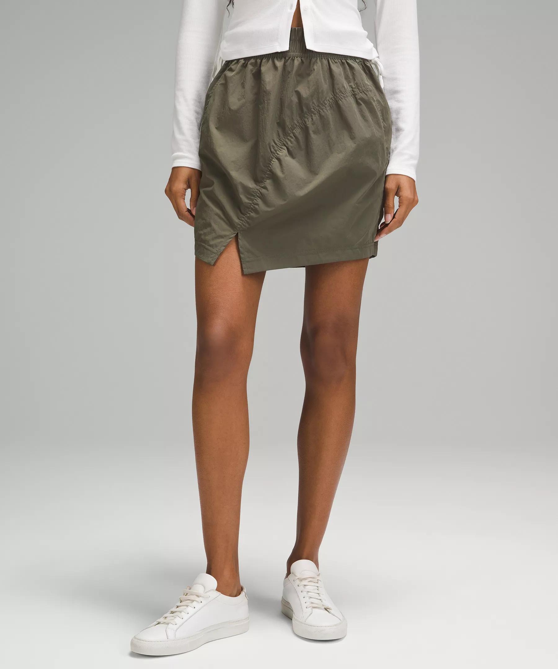 High-Rise Ruched Mini Skirt Product Image