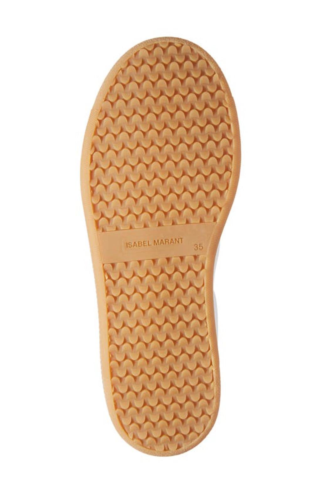 ISABEL MARANT Beth Suede-trimmed Leather Sneakers In White Product Image