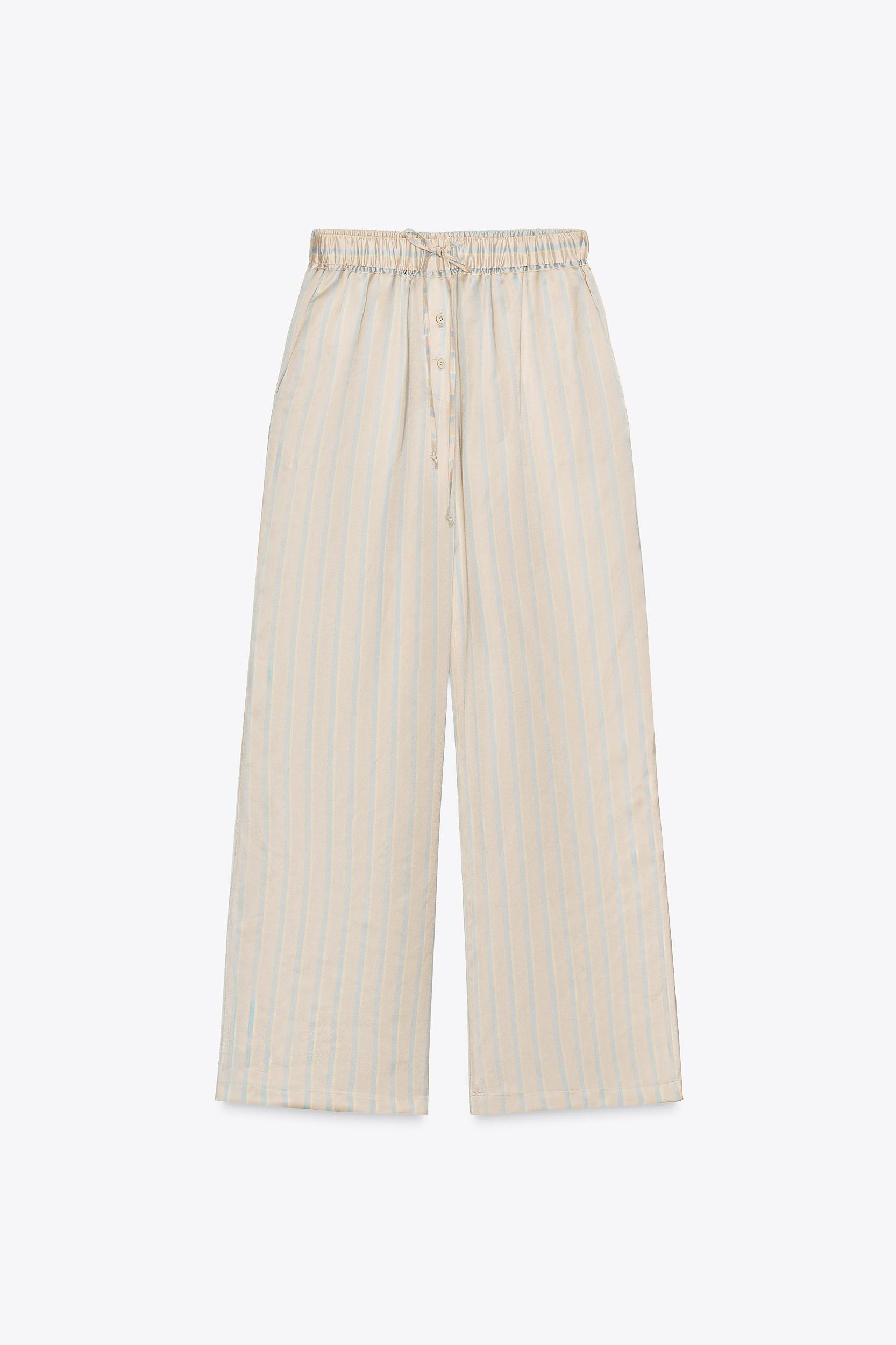STRIPED PAJAMA PANTS ZW COLLECTION Product Image