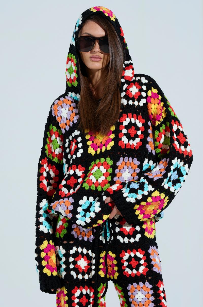 FESTIVAL GIRLY OVERSIZED CROCHET SWEATSHIRT Product Image