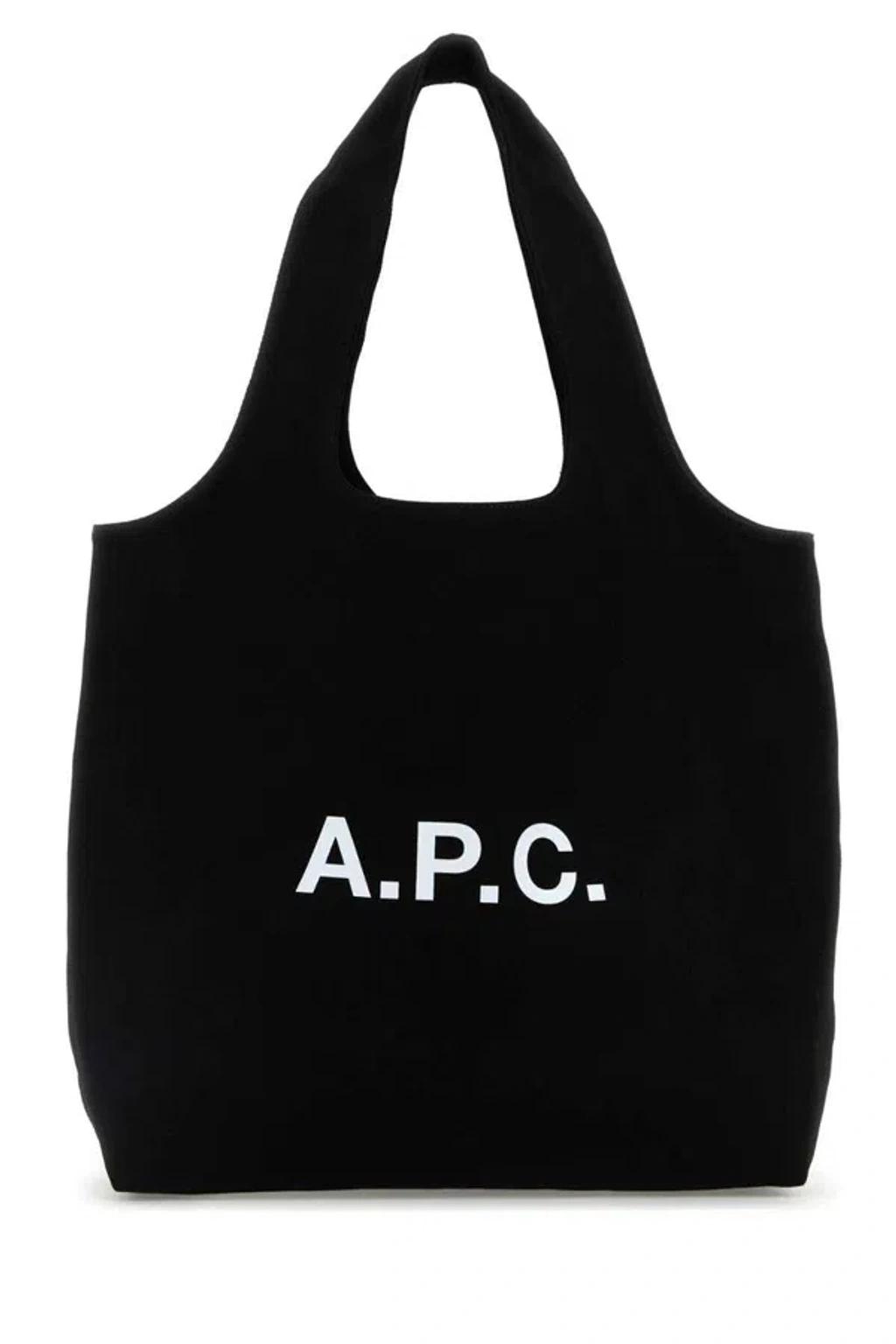 APC A.p.c. Black Canvas Ninon Shopping Bag Product Image