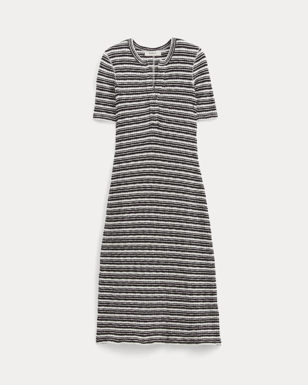 The Rib-Knit Henley Dress Product Image