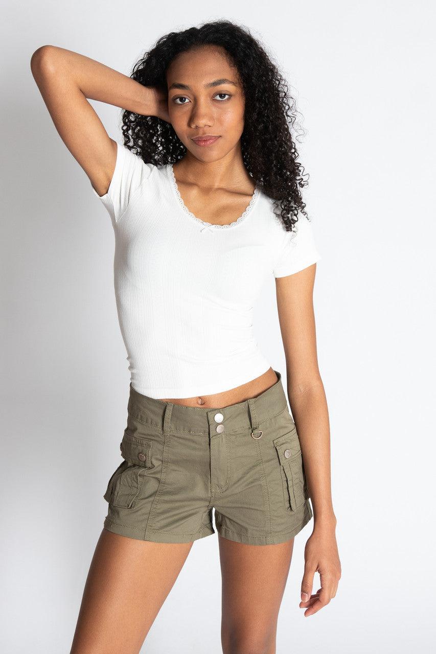 Low Rise Cargo Shorts Product Image