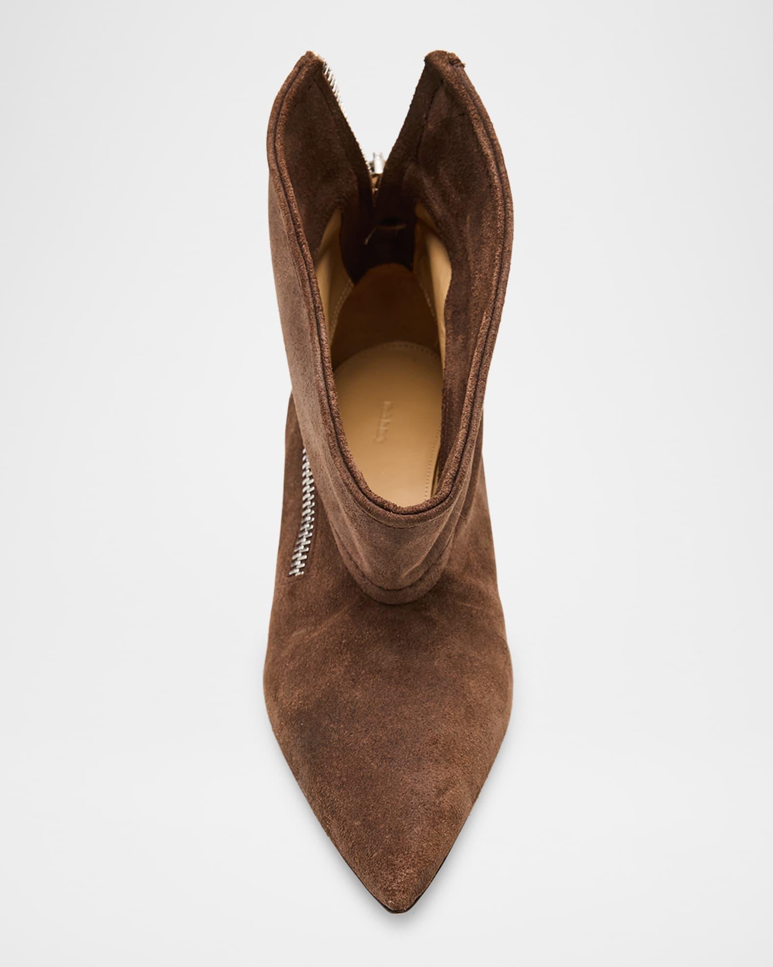 Biker Suede Kitten-Heel Booties Product Image