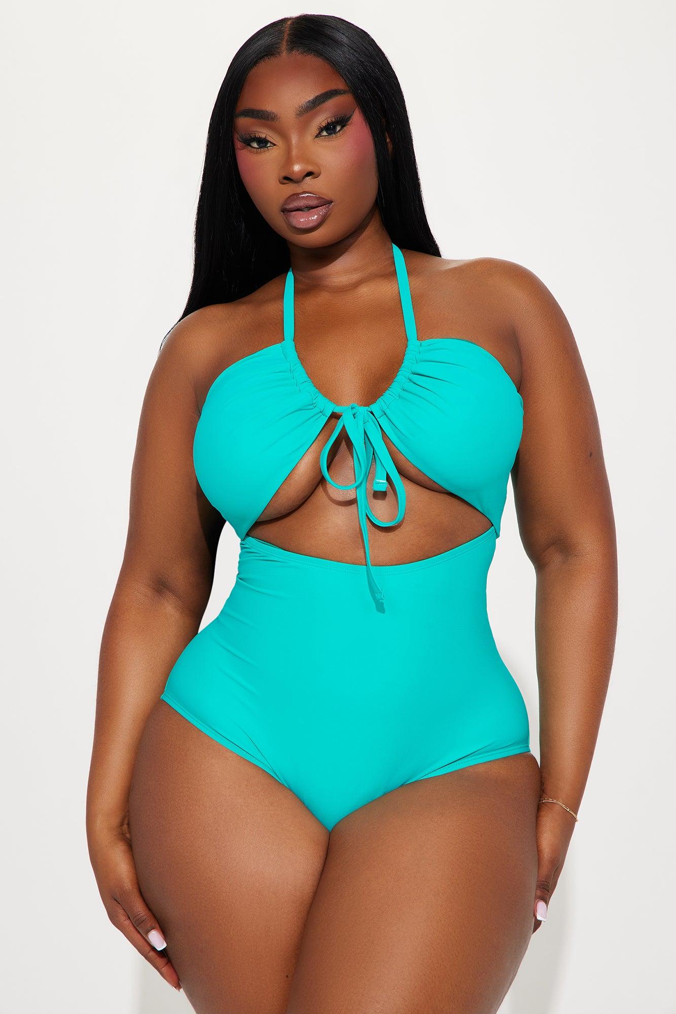 Flora Cut Out 1 Piece Swimsuit - Jade Product Image