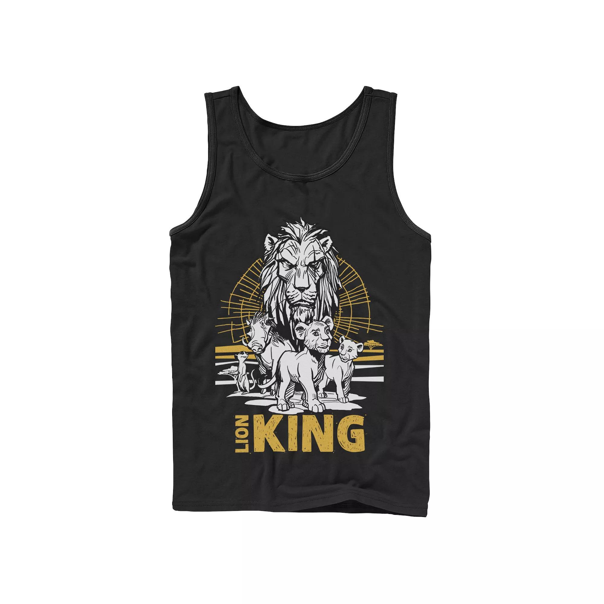 Disney's The Lion King Live Action Group Shot Sketch Poster Men's Tank Top,  Product Image