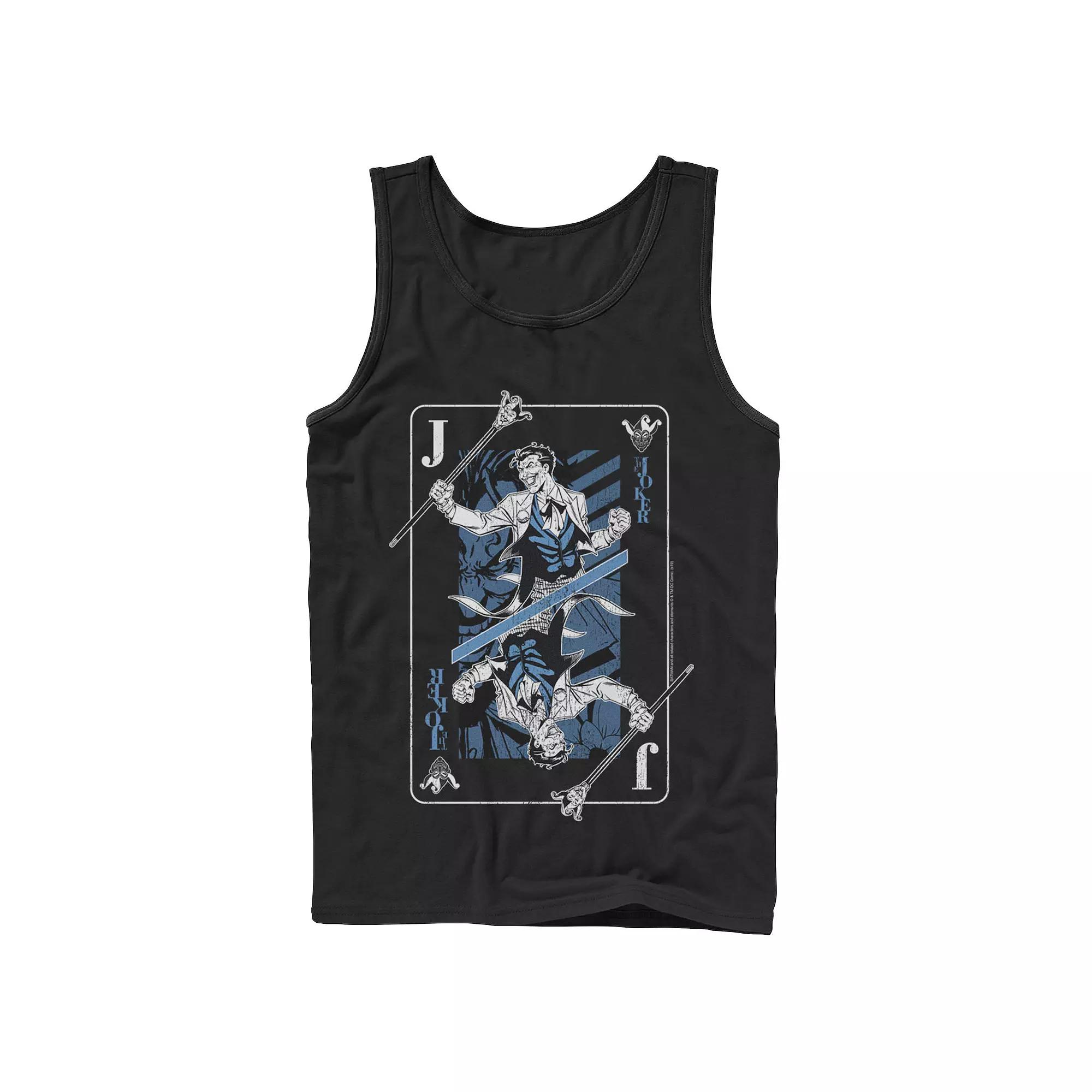 Mens DC Comics The Joker Playing Card Tank Top, Men's,  Product Image