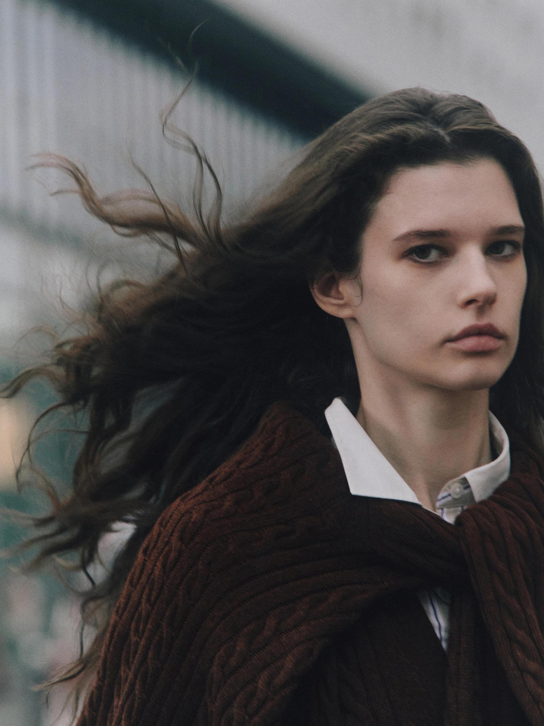 Wool blend cardigan with scarf detail Product Image