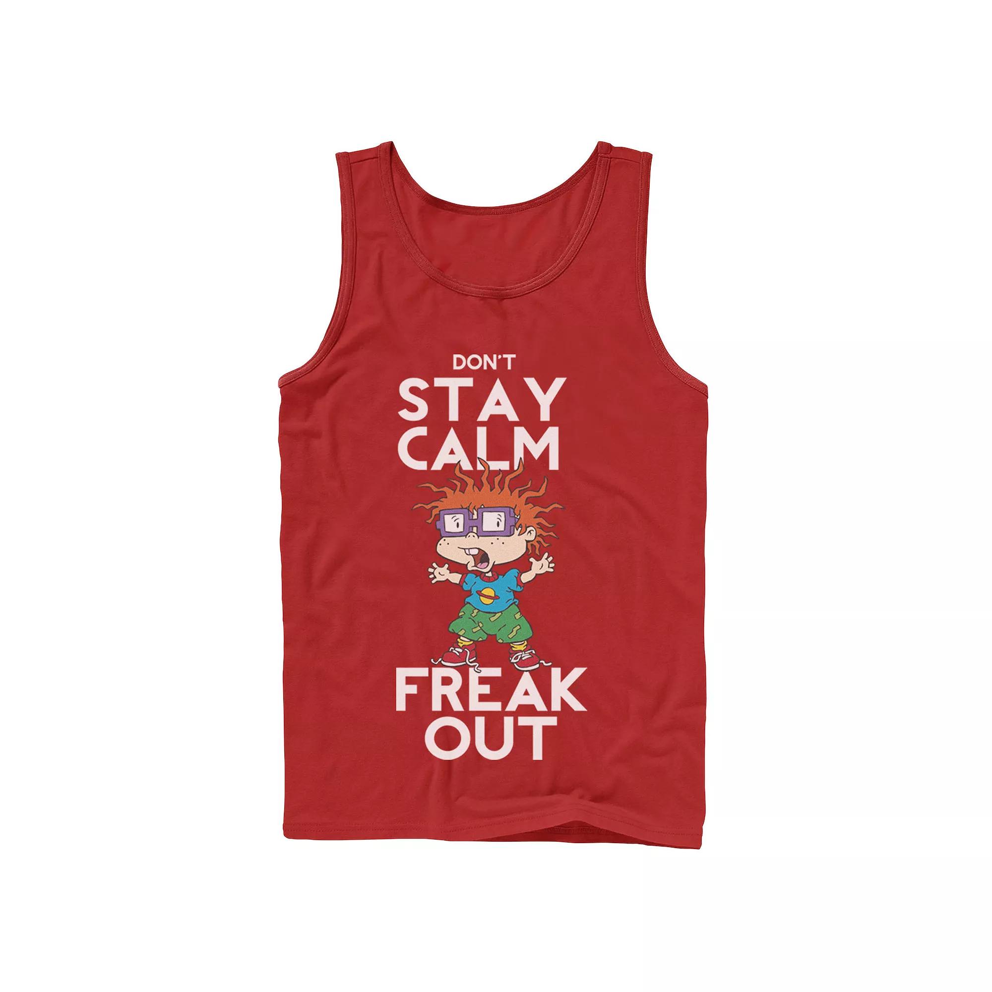 Men's Nickelodeon Rugrats Chuckie Don't Stay Calm Freak Out Graphic Tank Top,  Product Image