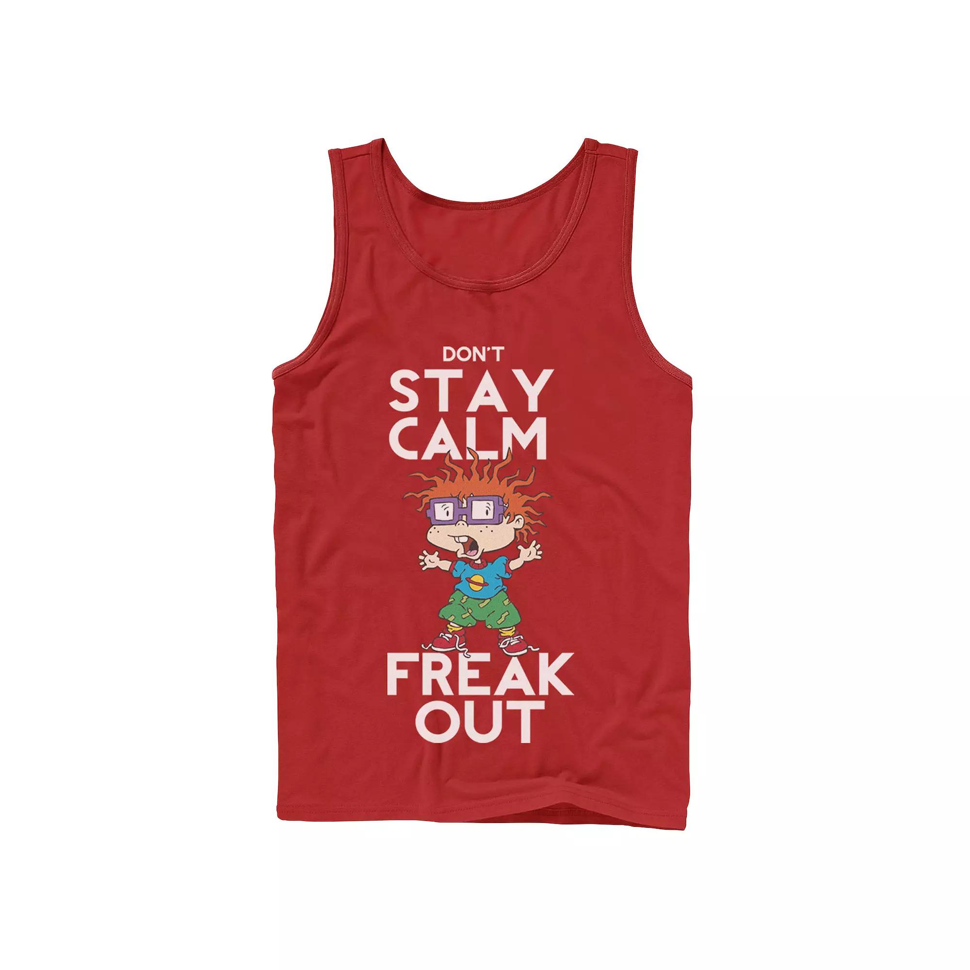 Men's Nickelodeon Rugrats Chuckie Don't Stay Calm Freak Out Graphic Tank Top,  Product Image