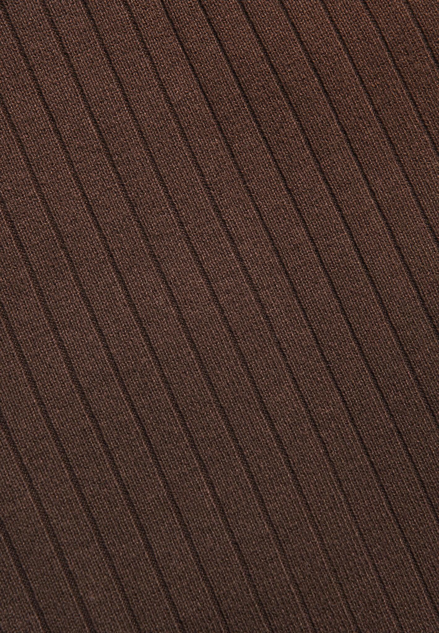 Ribbed Knit Shorts - Brown Male Product Image