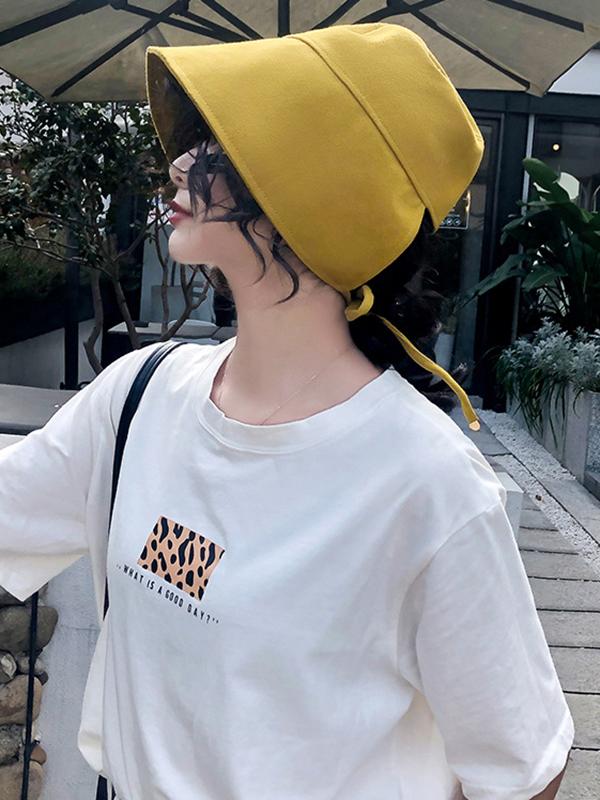 Going Out Solid Color Sun Protection Fisherman Hat Product Image