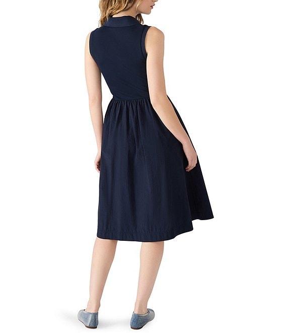 Steve Madden Auden Polo Collar Sleeveless Midi Dress Product Image
