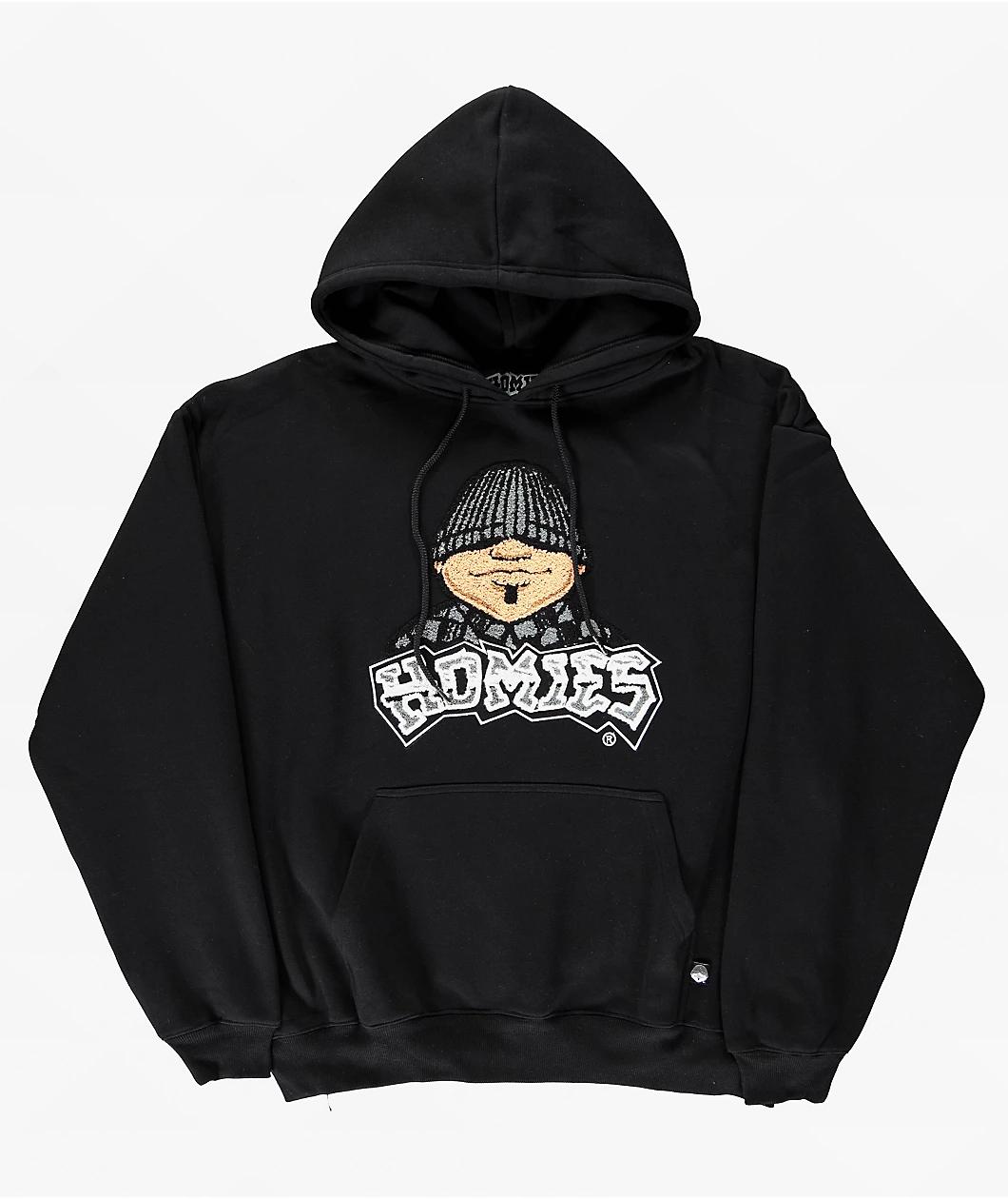 DGA Homies Chenille 8Ball Black Hoodie Product Image
