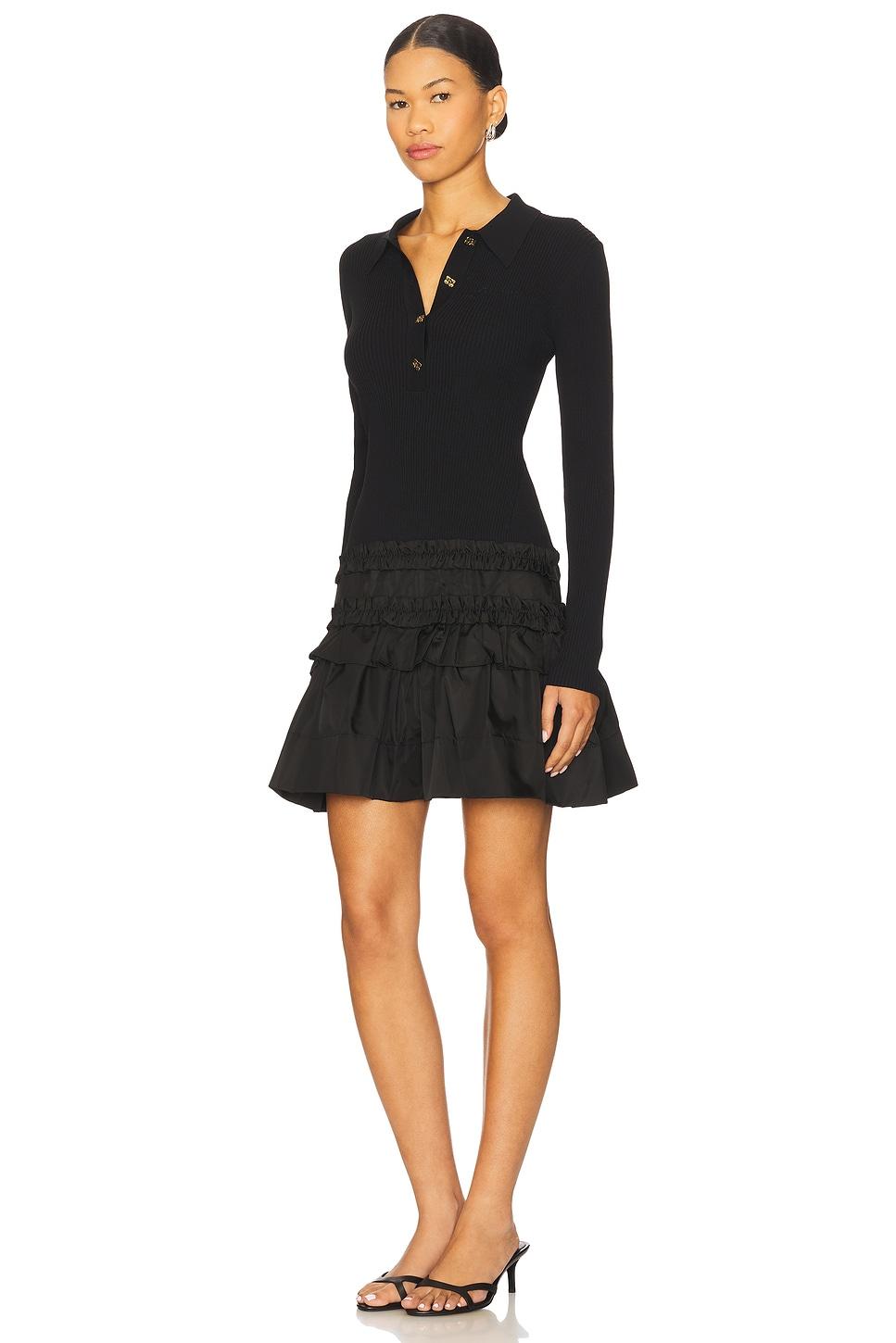 Melange Rib Knit Mini Dress Ganni Product Image