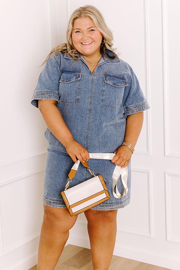 Weekend Vibes Denim Mini Dress Curves Product Image