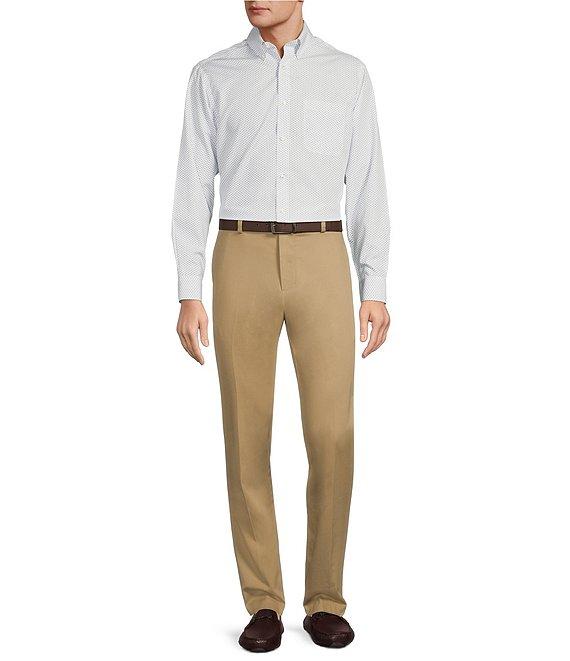 Gold Label Roundtree & Yorke Long Sleeve Geometric Print Sport Shirt Product Image