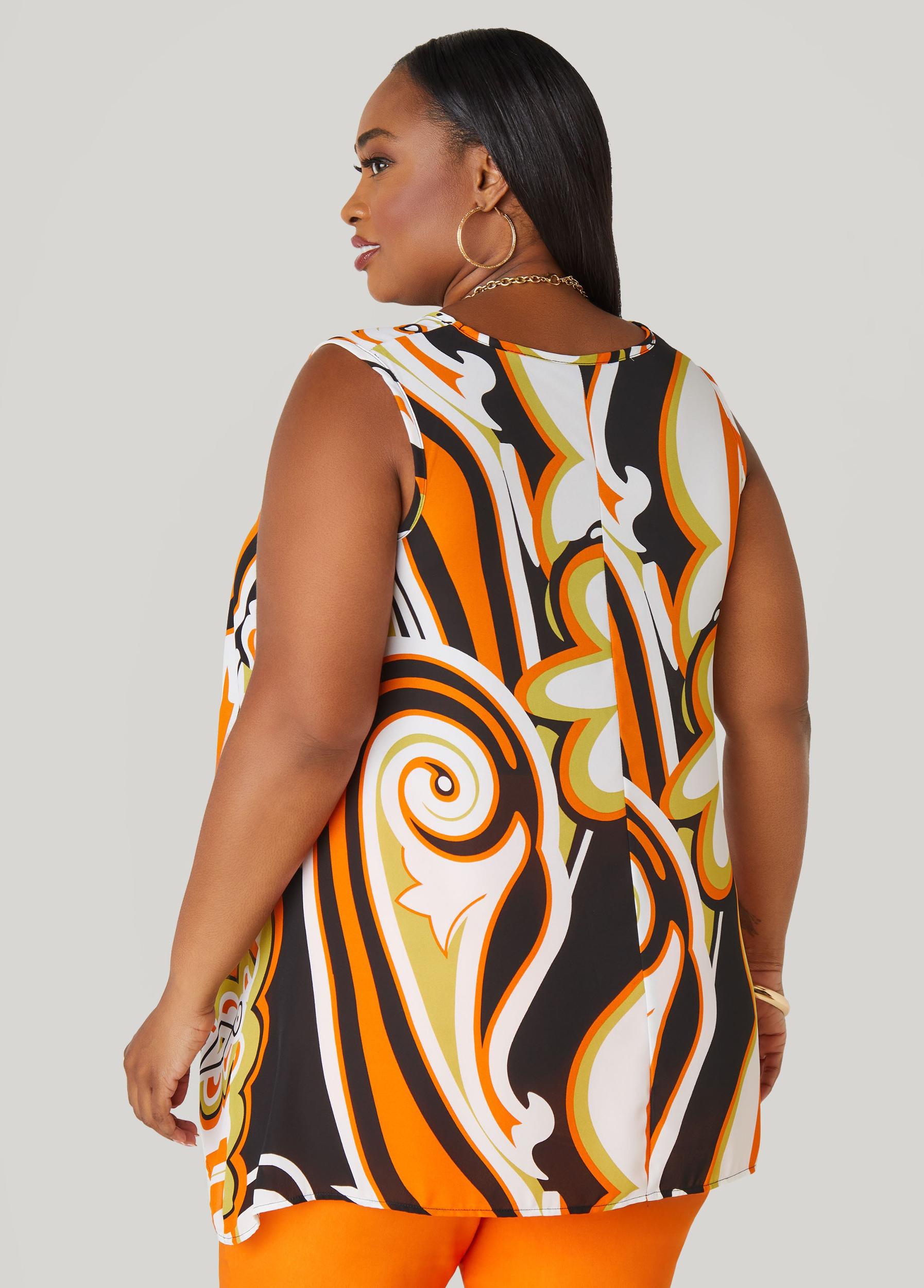 Paisley Print V Neck Blouse Product Image