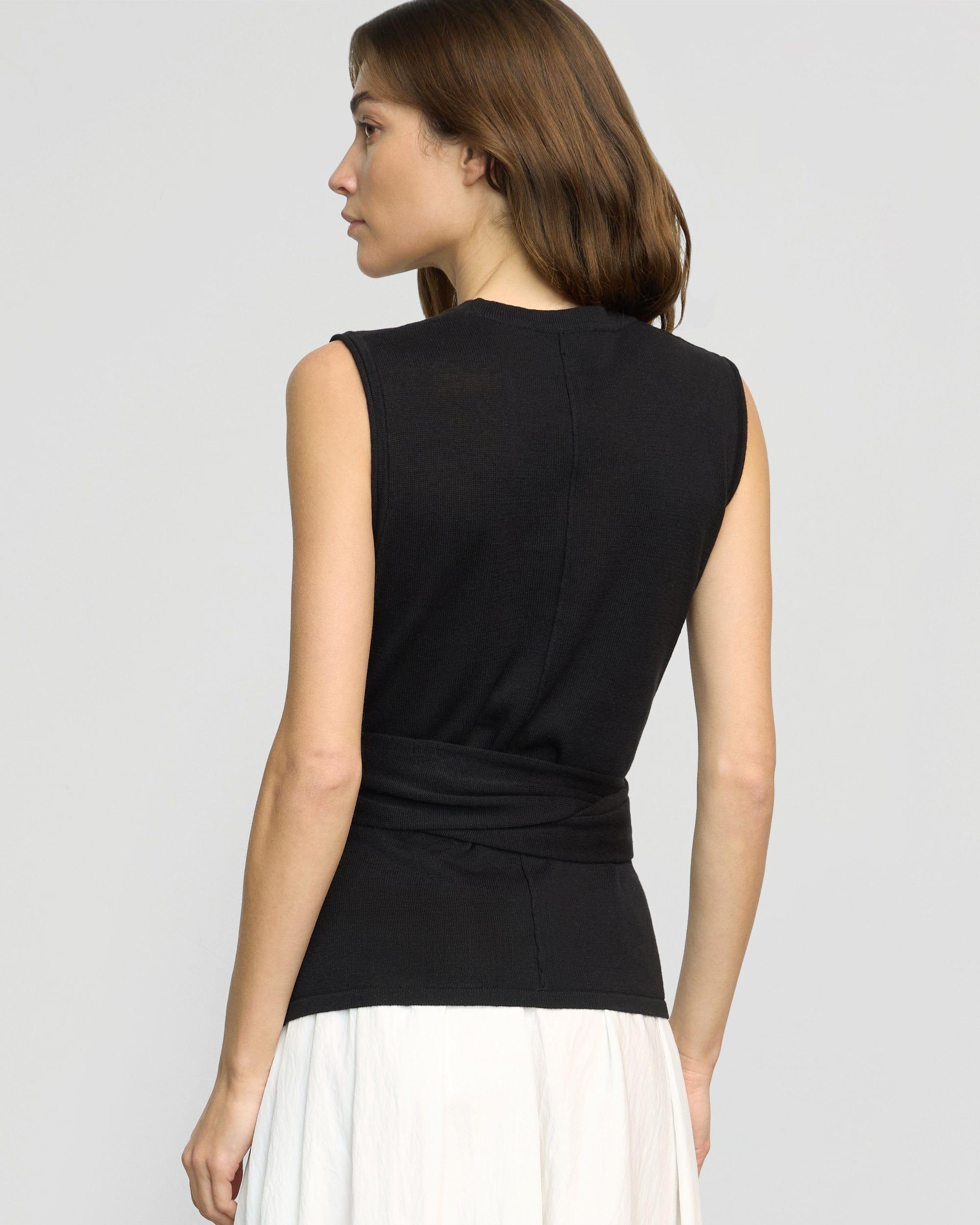 Rois Tie-Front Linen-Cotton Top Product Image