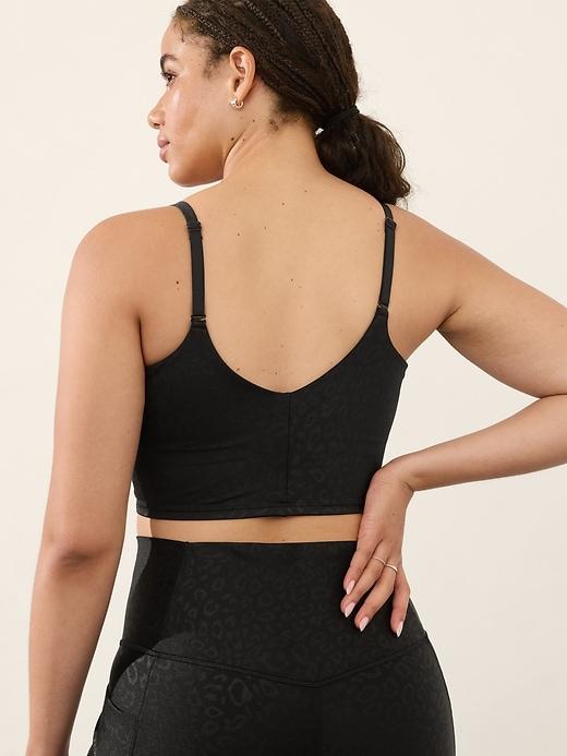 Elation V-Neck Embossed Longline Sports Bra A-C Product Image