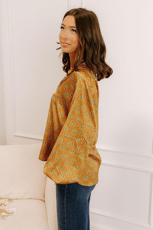 Midtown Chic Satin Button Up Top Product Image