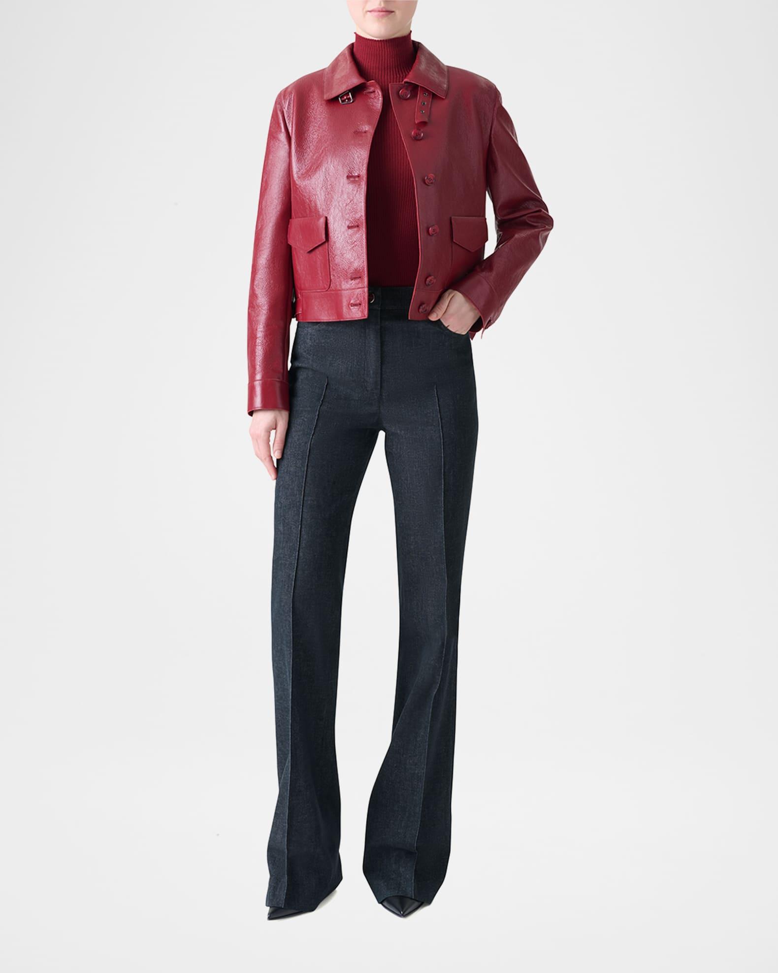 Peer Lacquered Leather Short Jacket Product Image