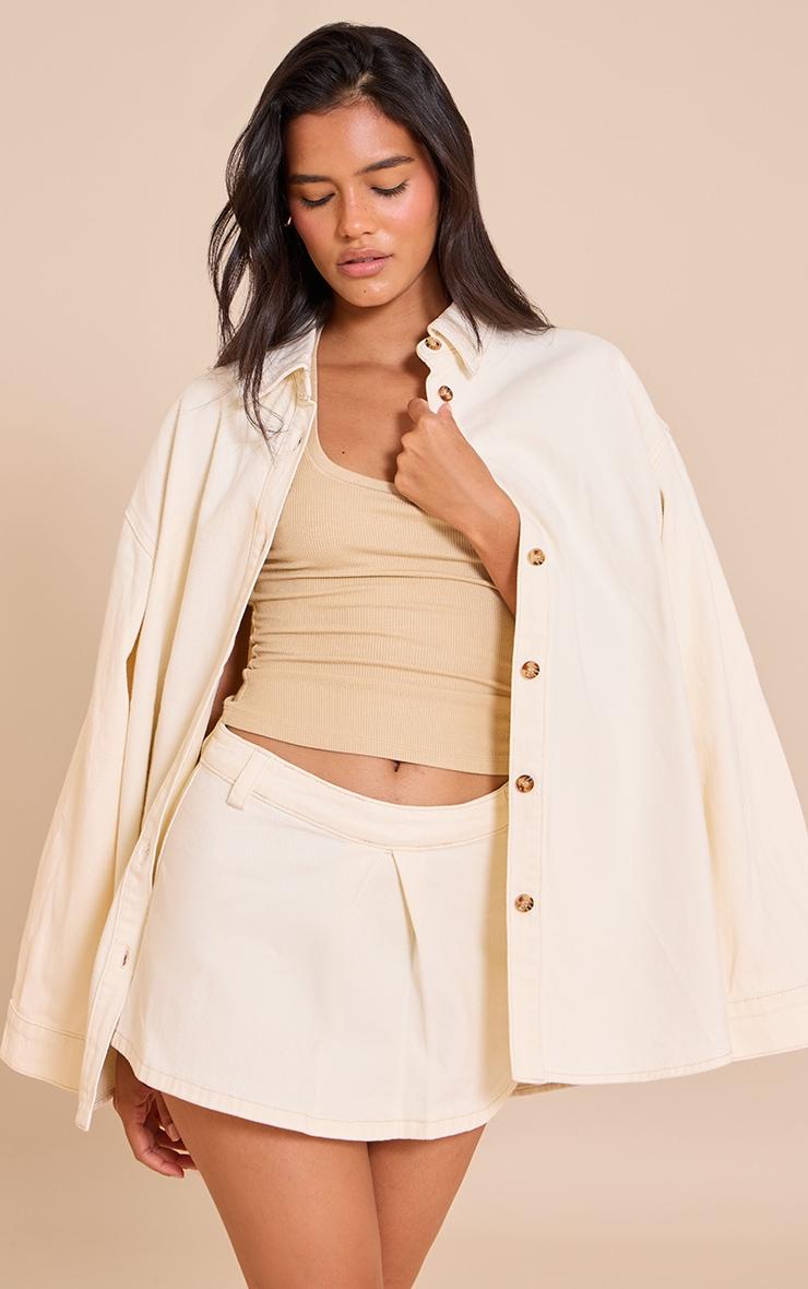 Lemon Denim Button Up Shirt Product Image