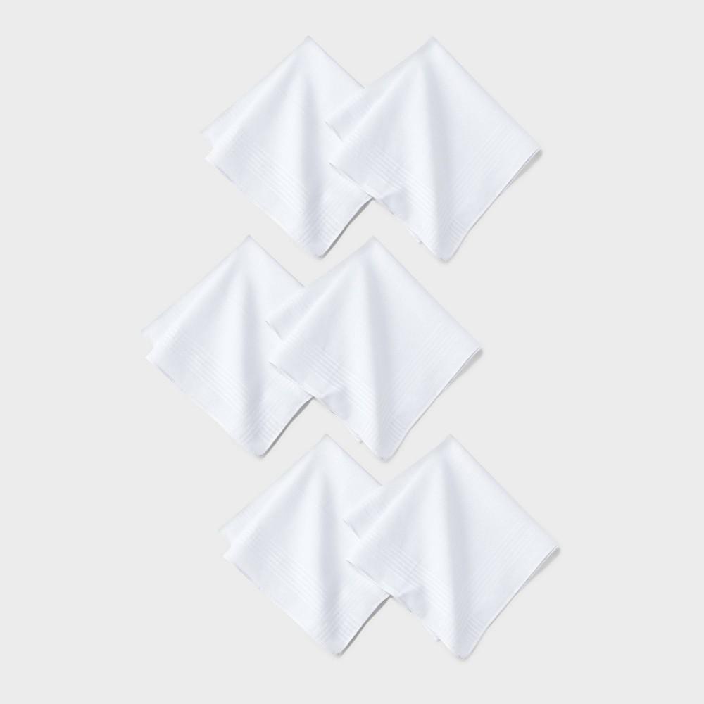 Men's Hankies and Handkerchieves - Goodfellow & Co™ : Cotton, Lightweight, Double-Stitched, 16"x16" Product Image