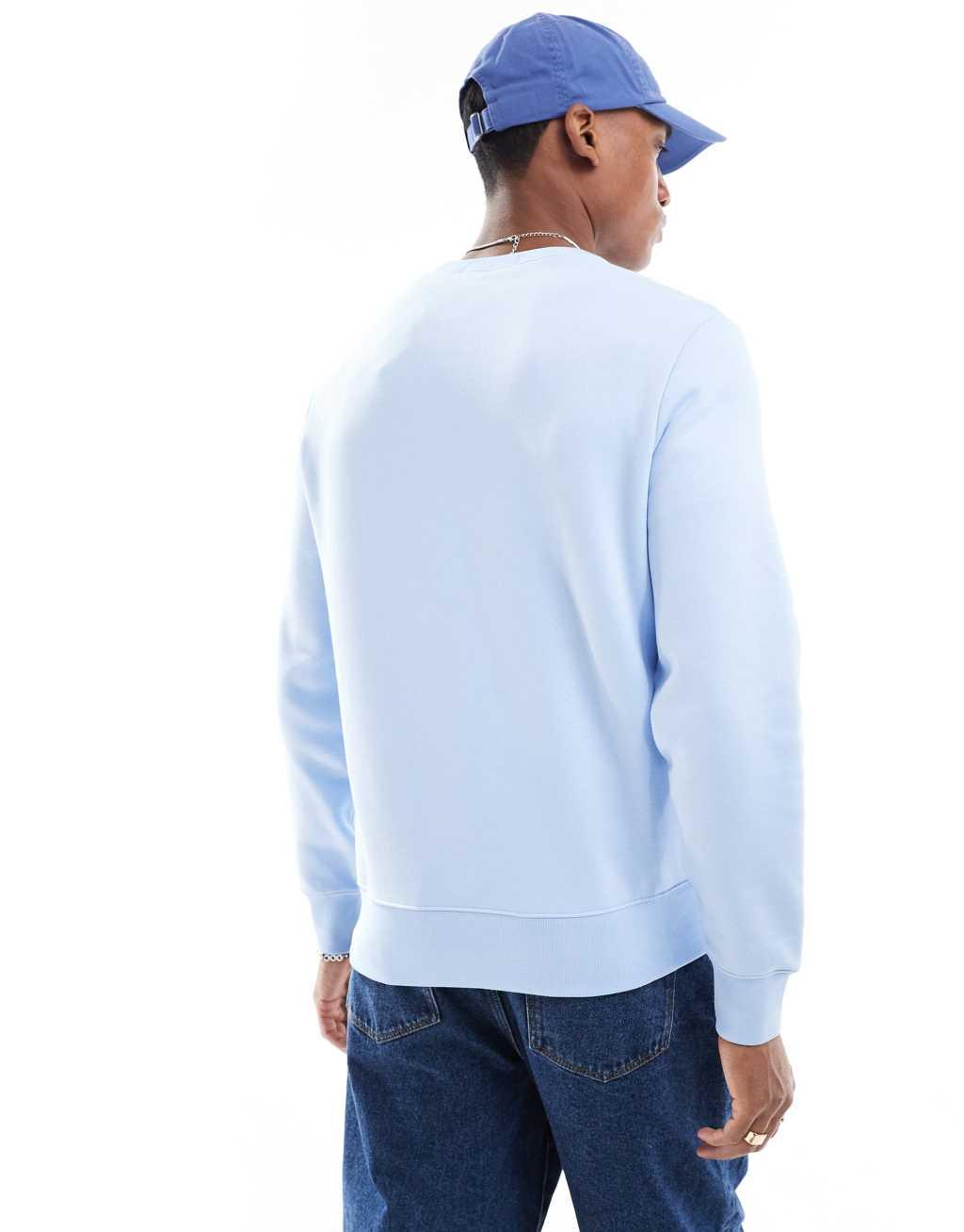 Polo Ralph Lauren Sport capsule small chest logo sweatshirt in light blue Product Image