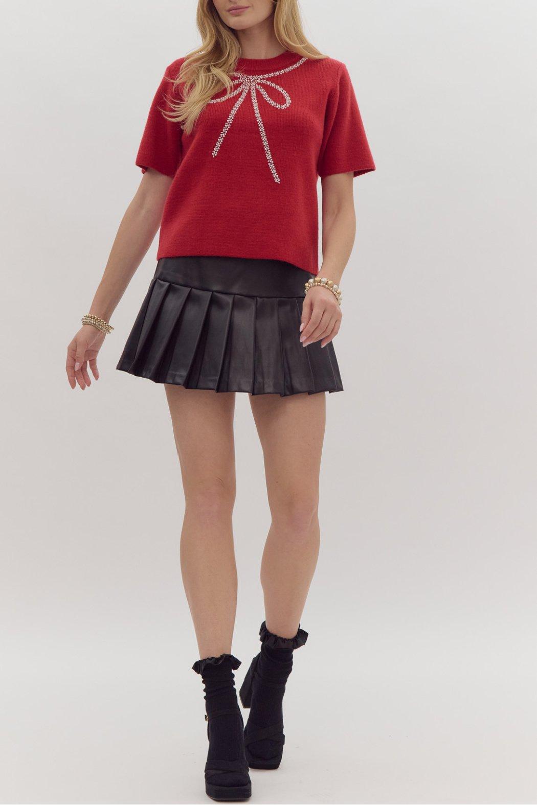 Bow Neckline Sweater Product Image