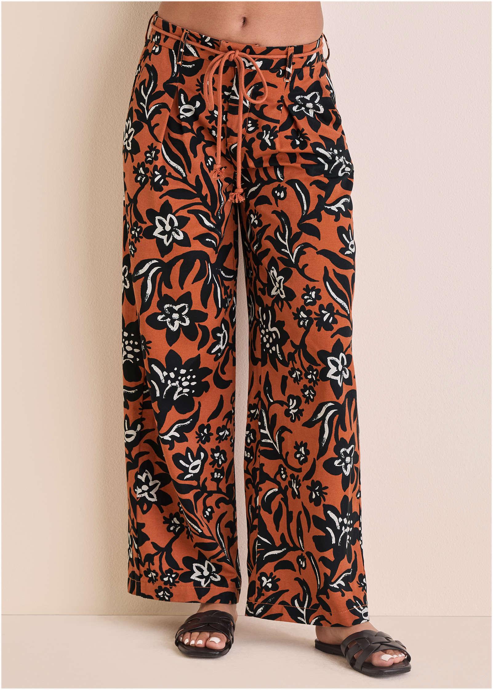 Chino Wide Leg Pant - Painterly Floral Product Image