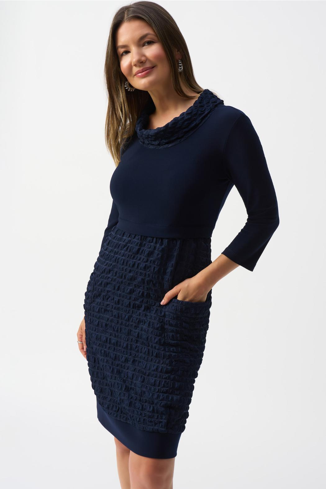 Jacquard And Silky Knit Cocoon Dress Product Image